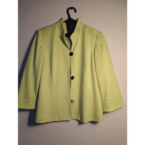 Women's Dressbarn Lime Green Blazer Jacket Plus Size 14